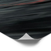 Rode Supercar Rook Drift Snelheid Beweging Urbane  Poster (Hoek)