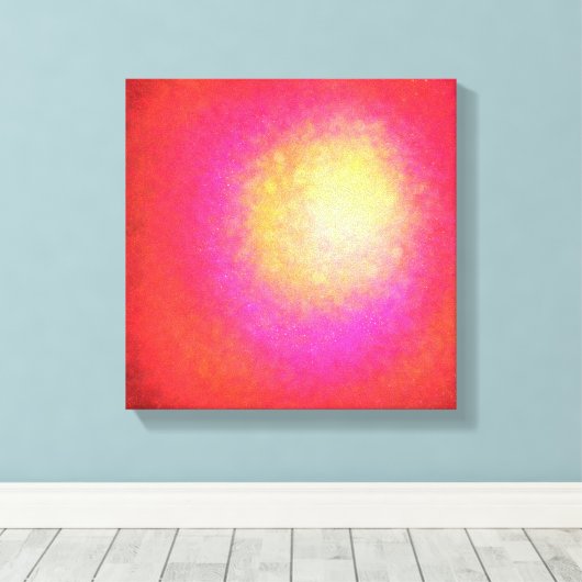 Rode Supernova – Levendig canvas Afdruk (Insitu (Houten vloer))