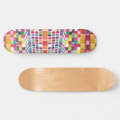Rode Swatches en Kleurrijke Pixels Skateboard (Horizontaal)