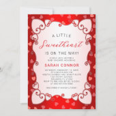  Rode Sweetheart Valentijnsdag Baby shower Kaart (Voorkant)