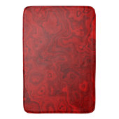 Rode Swirl Marmered Abstract Sierkussen Badmat (Voorkant Verticaal)