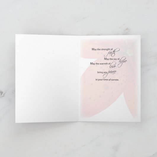 Rode Sympathie Bloem Kaart (Binnen)