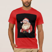 Rode t- shirt met kerstman (Voorkant)