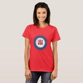 Rode T-shirt SOLEIL USA (Voorkant volledig)