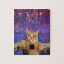 Rode Tabby Cat Het nemen van een Selfie in de ruim Legpuzzel