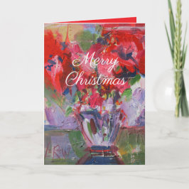 Rode Tafelbloemen Vrolijk Kerstfeest Kaart