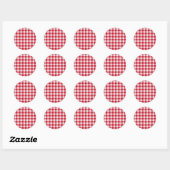rode tafeldoek ronde sticker (Vel)