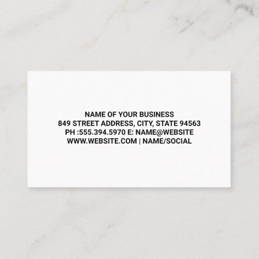 Rode Takelwagen | Auto Diensten Visitekaartje (Achterkant)