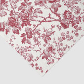 Rode takken Bloemen Franse Vintage Decoupage Tissuepapier (Detail)