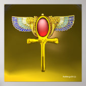 RODE TALISMAN/ EGYPTIAN WINGANKH EN CORNUCOPIA POSTER (Voorkant)