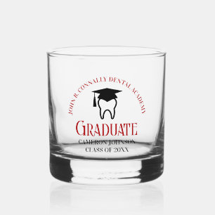 Rode Tandheelkundige School Custom Tandarts Afstud Whisky Glas