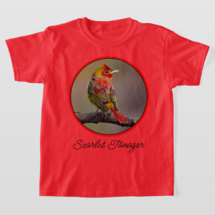 Rode Tangare Hertelt - Originele Foto T-shirt