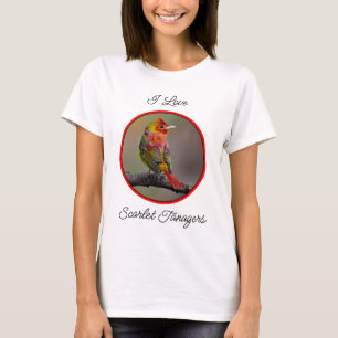 Rode Tangare in de rui - Originele Foto T-shirt