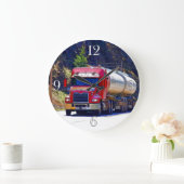 Rode tanker Truck Wall Clock Grote Klok (Huis)