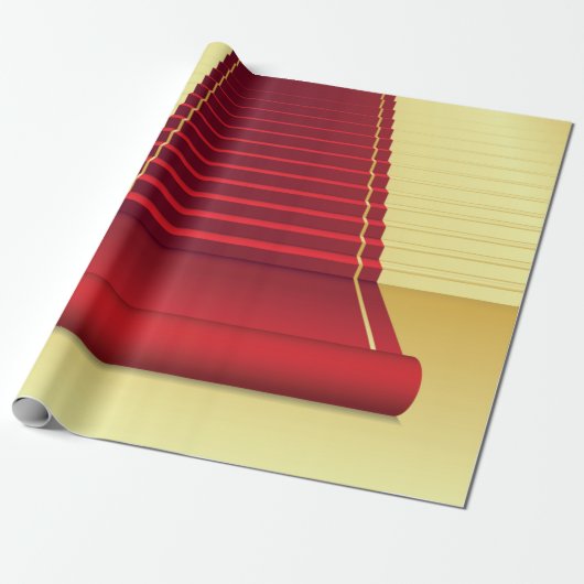 Rode tapijt cadeaupapier (Uitgerold)