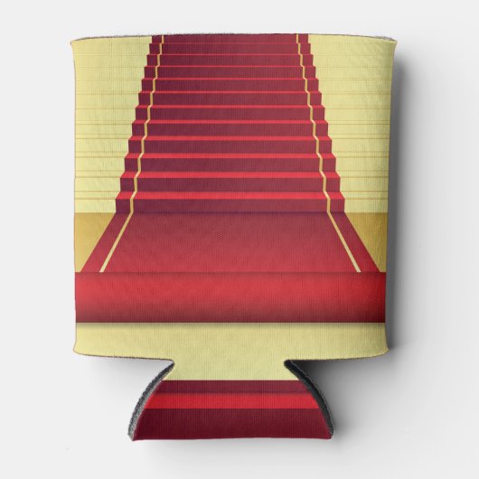 Rode tapijt Elegantie:  achtergrond. Blikjeskoeler (Voorkant)