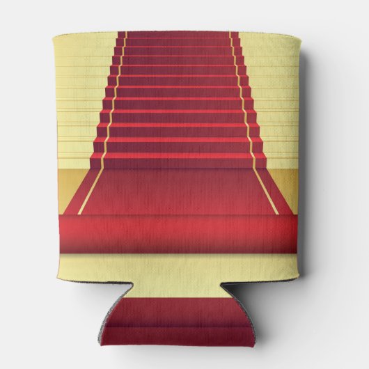 Rode tapijt Elegantie:  achtergrond. Blikjeskoeler (Achterkant)