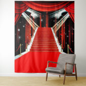 Rode tapijt foto achtergrond wandkleed (In situ)