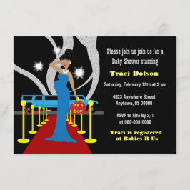 Rode tapijt Hollywood Baby shower Kaart