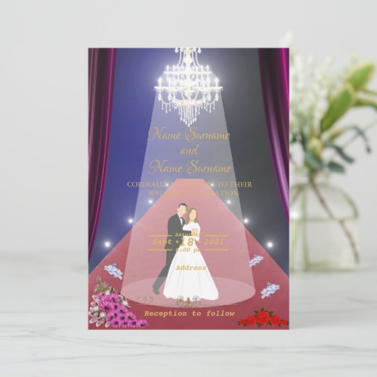 Rode tapijt kaart (Staand voorkant)