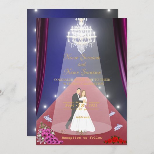 Rode tapijt kaart (Voorkant / Achterkant)