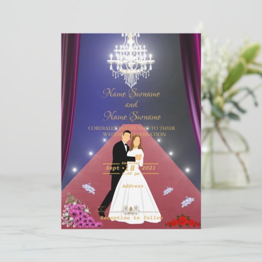 Rode tapijt kaart (Staand voorkant)