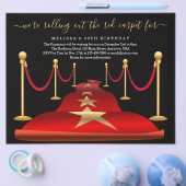 Rode tapijt met Faux Gold Foil Flyer (Enkel)