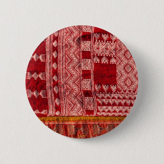 Rode tapijt op de markt ronde button 5,7 cm (Voorkant)
