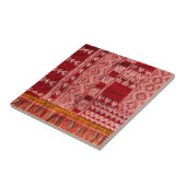 Rode tapijt op de markt tegeltje (Zijkant)
