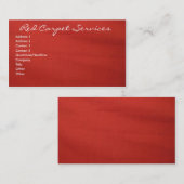 Rode tapijt visitekaartje (Voorkant / Achterkant)