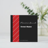 Rode tapijtgebeurtenis rood en zwart kaart (Staand voorkant)