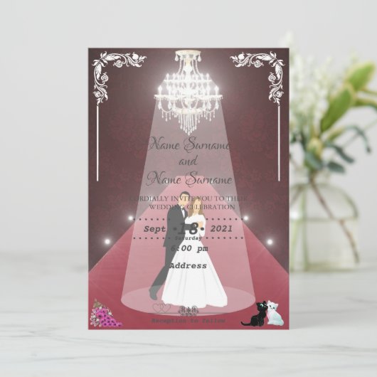 Rode tapijtschelp kaart (Staand voorkant)