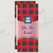 Rode tartaanpleister kaart (Voorkant / Achterkant)