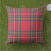 Rode Tartan Buitenkussen (Gras)
