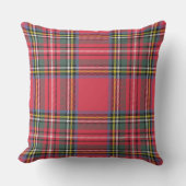 Rode Tartan Buitenkussen (Voorkant)