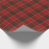 Rode tartan geruit patroon cadeaupapier (Hoek)