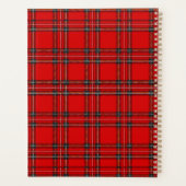 Rode tartan geruite schrift naam band planner (Achterkant)
