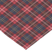 Rode tartan geruite tafelloper (Hoek)