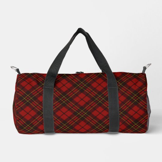 Rode tartan geruite winter elegant patroon Monogra Plunjezak (Voorkant)