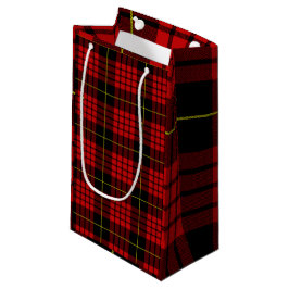 Rode Tartan Gift Bag Klein Cadeauzakje
