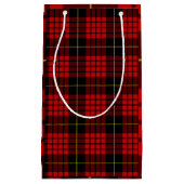 Rode Tartan Gift Bag Klein Cadeauzakje (Voorkant)