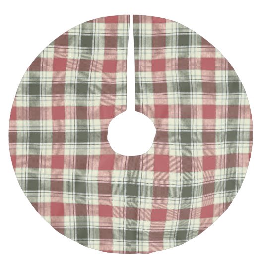 Rode Tartan kerstboom basis Hoesje omhoog Kerstboom Rok (Voorkant)
