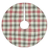 Rode Tartan kerstboom basis Hoesje omhoog Rok (Voorkant)