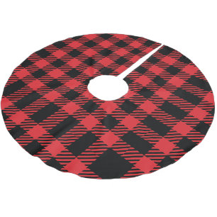 Rode Tartan kerstboom basis Hoesje omhoog Rok