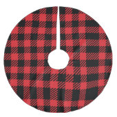 Rode Tartan kerstboom basis Hoesje omhoog Rok (Voorkant)