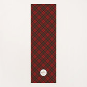 Rode tartan Kerstmis geruite winterpatroon Monogra Yogamat (Voorkant)
