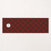 Rode tartan Kerstmis geruite winterpatroon Monogra Yogamat (Voorkant (horizontaal))