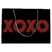 Rode Tartan Kerstmis Hoho Groot Cadeauzakje (Achterkant)
