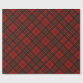Rode tartan Kerstmis plaid winter feestdagen patro Cadeaupapier (Vlak)