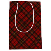 Rode tartan Kerstmis plaid winter feestdagen patro Medium Cadeauzakje (Voorkant)